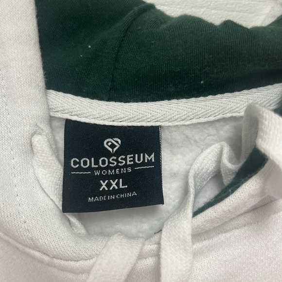 Michigan State Spartans White Embroidered Hoodie - Picture 5 of 6